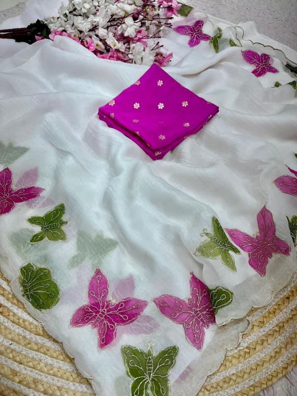 Vastrangan carnchy chiffon ridhima sarees wholesale sarees